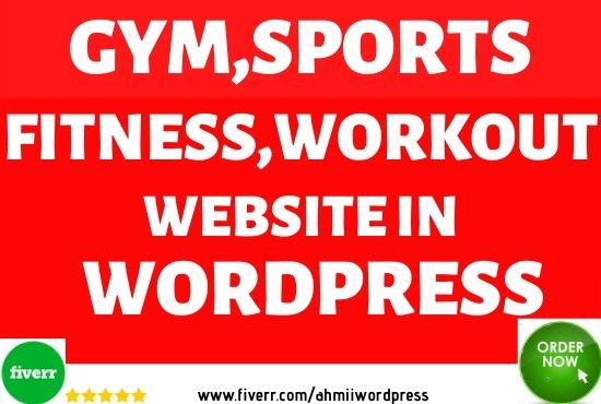 I will design responsive fitness, sports, gym, workout website