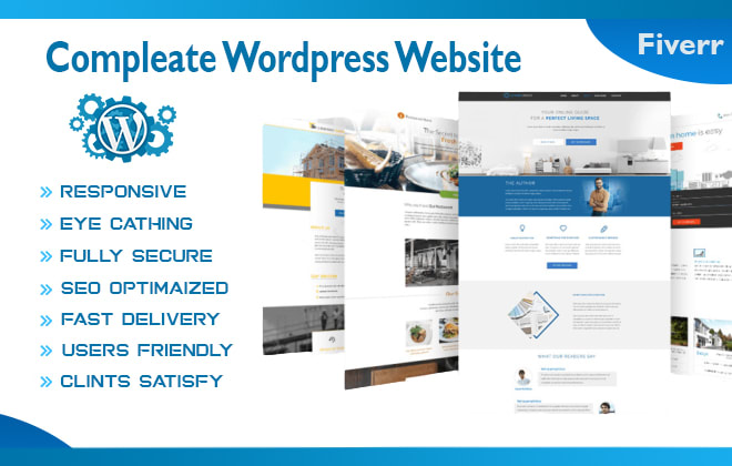 I will design responsive web site or build a full wordpress website