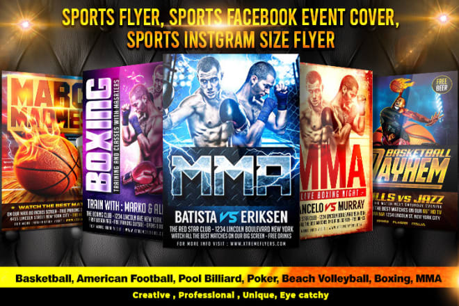 I will design sports flyer or sports poster with social media kit