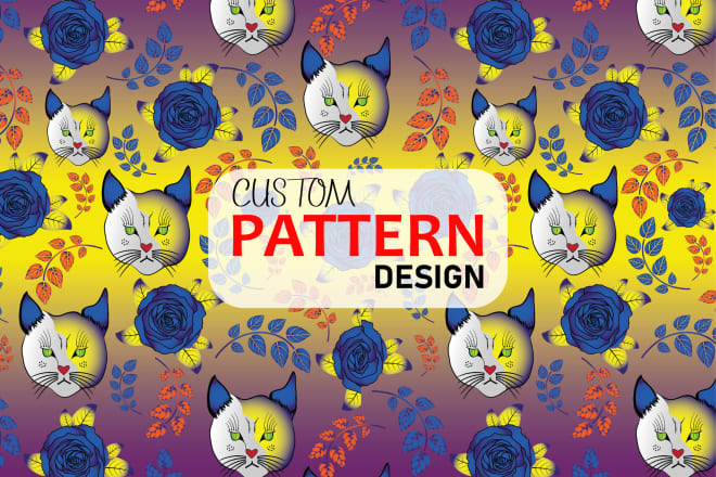 I will design textile, fabric seamless pattern for you