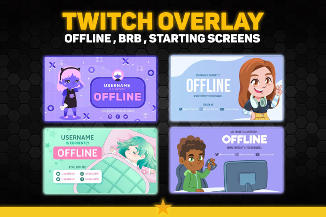 I will design twitch overlays, scenes, and panels