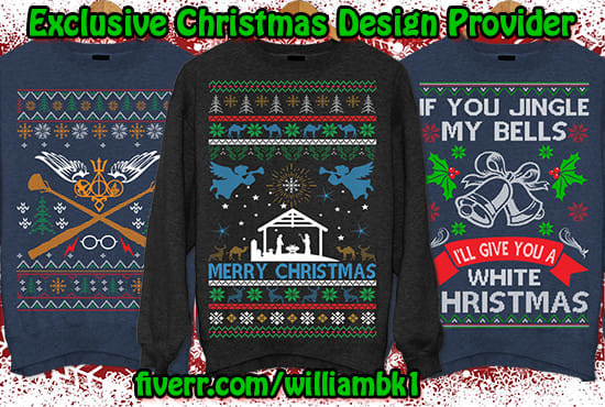 I will design ugly christmas sweater design