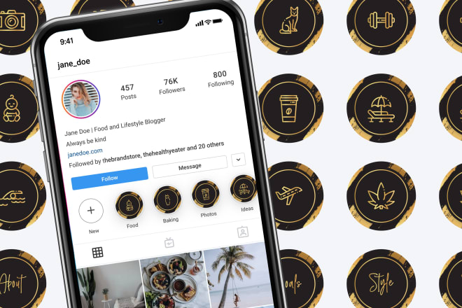 I will design unique custom instagram story highlight icons in 24 hours