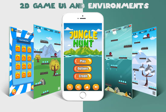 I will design unique game graphics ui apps ui buttons, screenshot