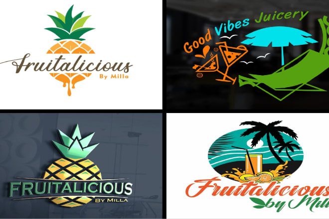 I will design unique juice bar, beach cafe, restaurant, salad and coffee shop logo