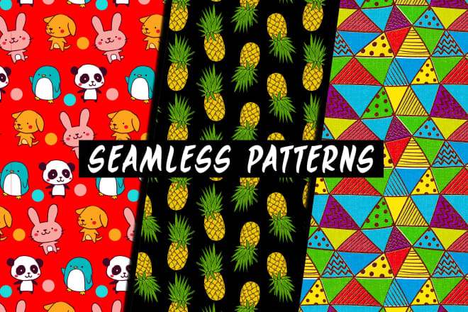 I will design vector seamless repeat patterns