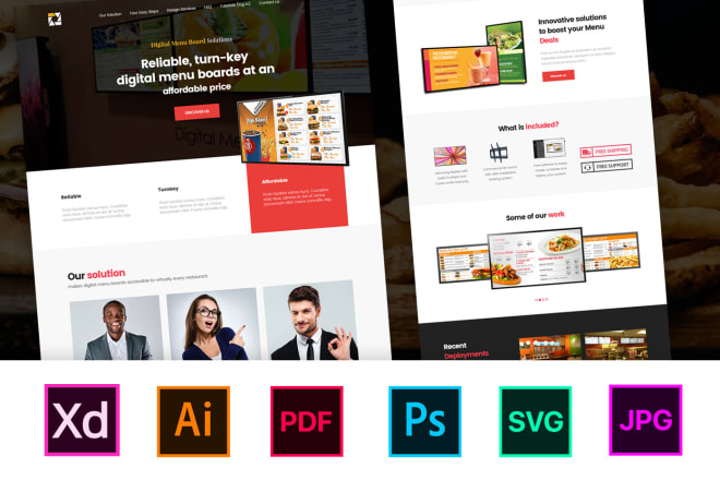 I will design website ui ux in xd psd ai