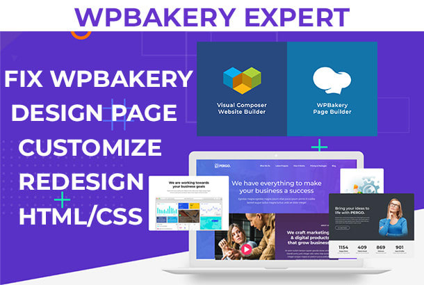 I will design wpbakery website or fix wp bakery visual composer