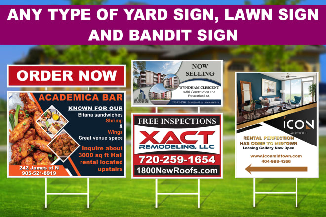 I will design yard sign, billboard, outdoor banner and signage