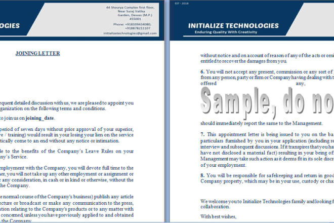 I will design your company documents and contracts