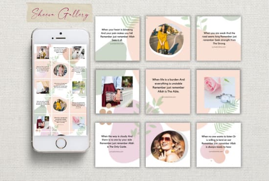 I will design your stylish instagram puzzle feed, grid, post