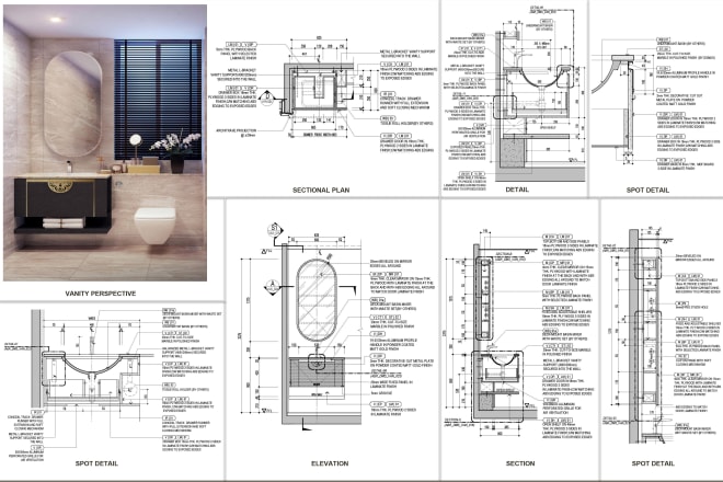 I will detail architectural shop drawings of woodworks, joinery and millworks