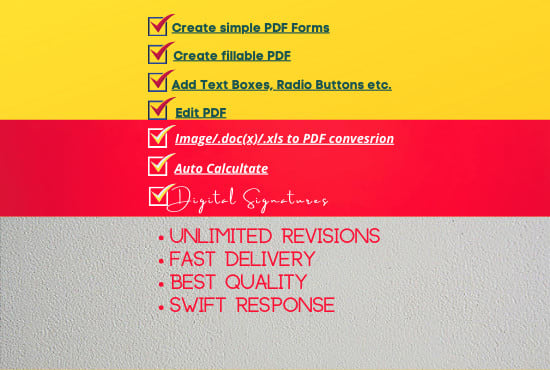 I will develop a fillable PDF form or convert to PDF