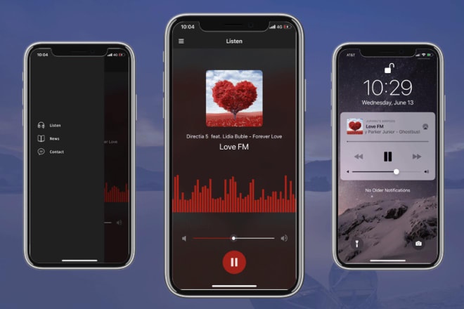 I will develop online radio app and music app for android, ios