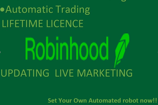 I will develop profits making stock trading bot for robinhood,thinkorwim