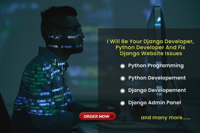 I will django developer, python developer and fix django website
