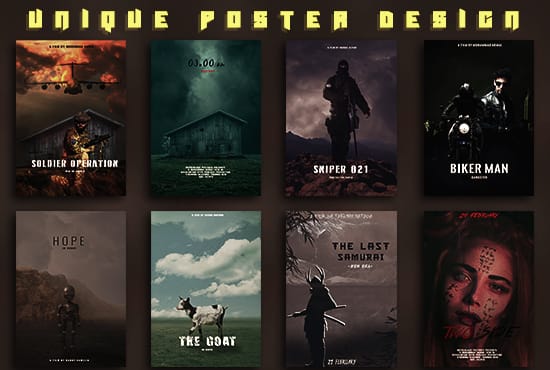 I will do a creative movie poster and poster design