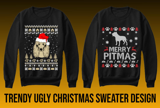 I will do a creative ugly christmas sweater design