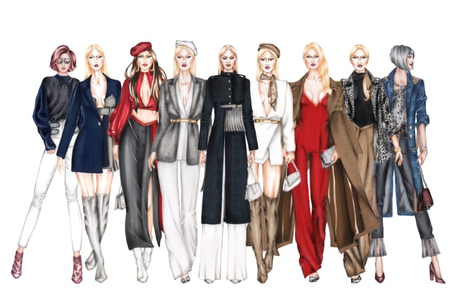 I will do a fashion illustration and sketches