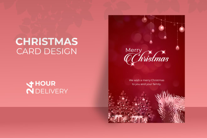 I will do amazing personalized christmas card or holiday, invitation, greetings card