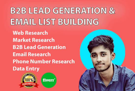 I will do b2b lead generation, email address for your targeted business