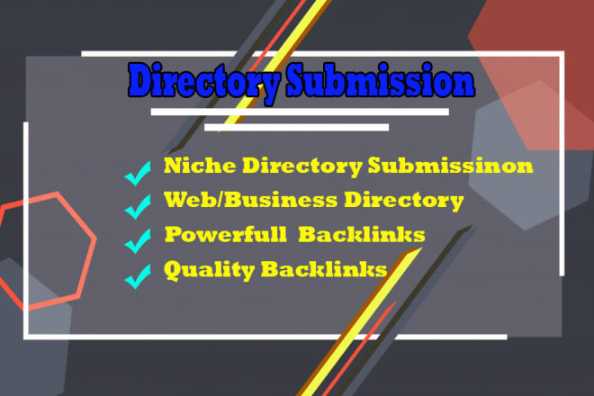 I will do business or web directory submission SEO backlinks