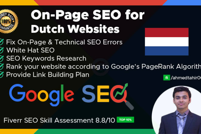 I will do complete seo for dutch website rank 1st in google