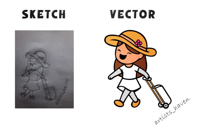 I will do convert hand drawing into digital artists and vector