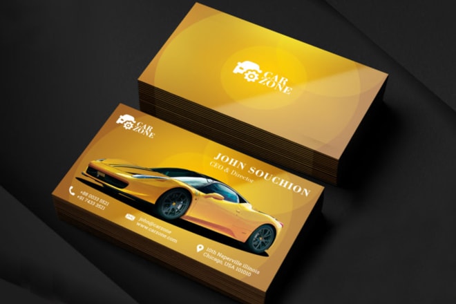 I will do creative business card for car wash, detailing, in 24h
