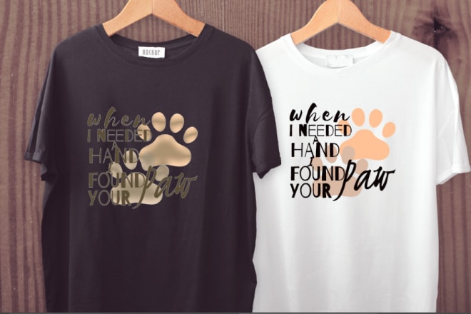 I will do dog t shirt design with the free mockup