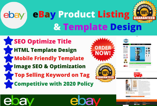 I will do ebay SEO product listing with HTML template nice design