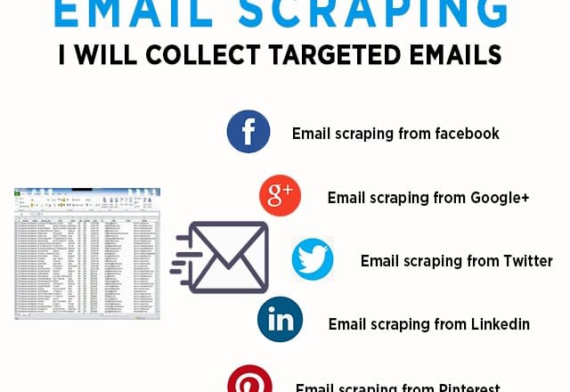 I will do email and data scraping from facebook, instagram