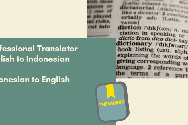 I will do english to indonesian or indonesian to english translation
