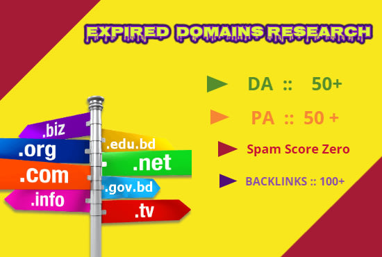 I will do expired domain research and find high authority expired domain