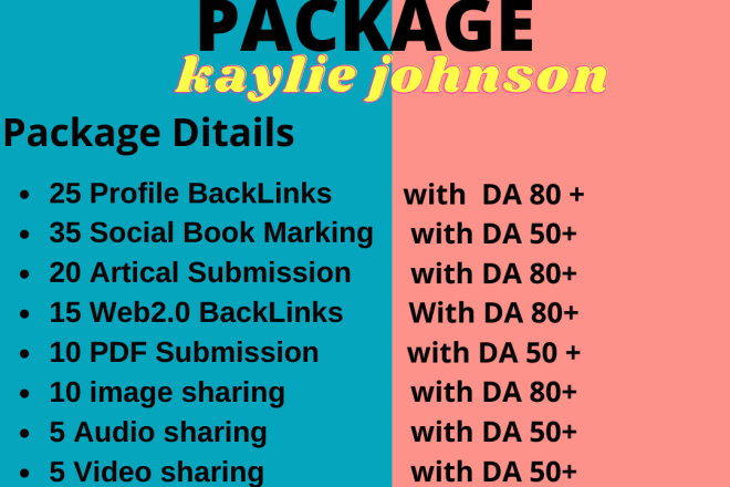 I will do full off page SEO package manually backlinks with 50 da