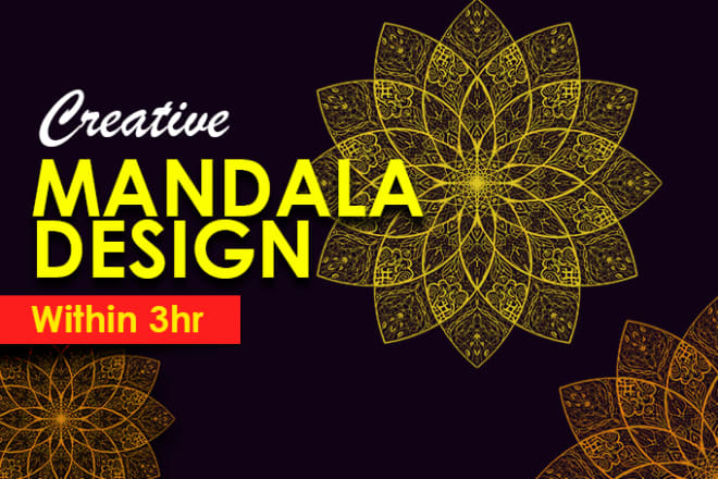 I will do geometric mandala logo design in 3 hour