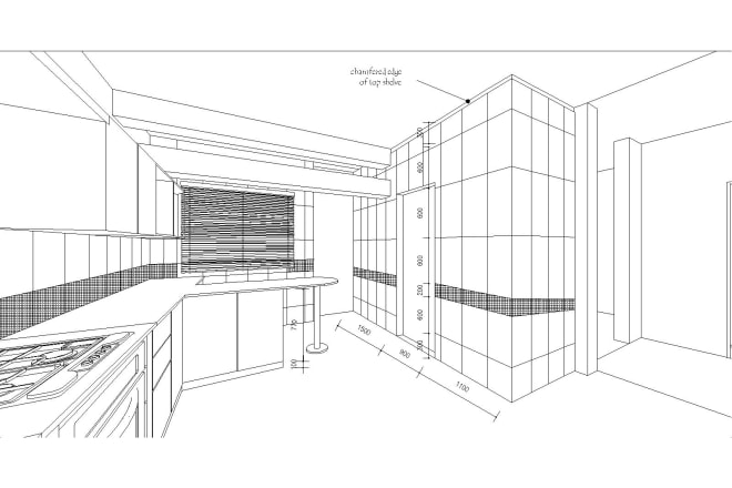 I will do kitchen designs, cabinetry and closet layout drawing