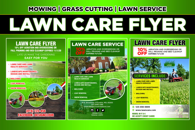 I will do lawn care flyer design