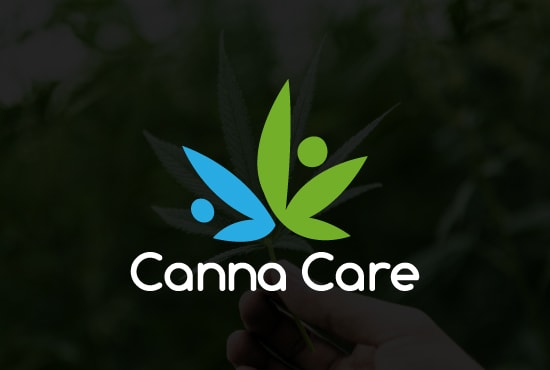 I will do modern cannabis weed hemp marijuana natural cbd oil logo