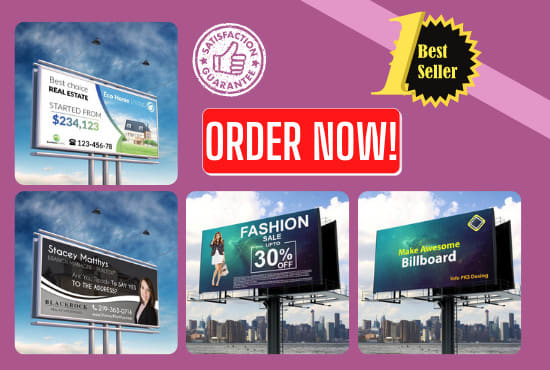 I will do modern creative billboard banner design