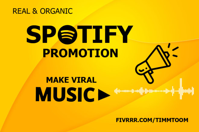 I will do organic spotify promotion and boost your music