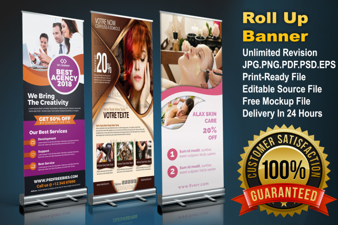 I will do outstanding roll up banner design in 24 hours