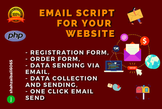 I will do PHP contact form with PHP email script or laravel error