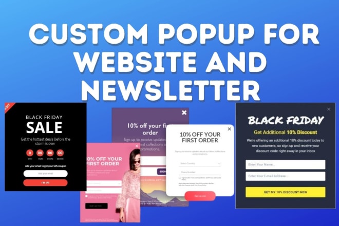 I will do pop up form,wordpress popup,elementor popup, mailchimp popup form