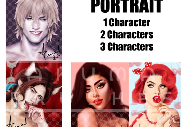 I will do portraits 1 to 3 characters