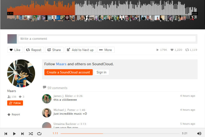 I will do premium soundcloud music promotion organically