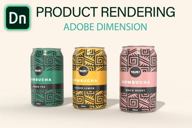 I will do product rendering and product mockup in adobe dimension