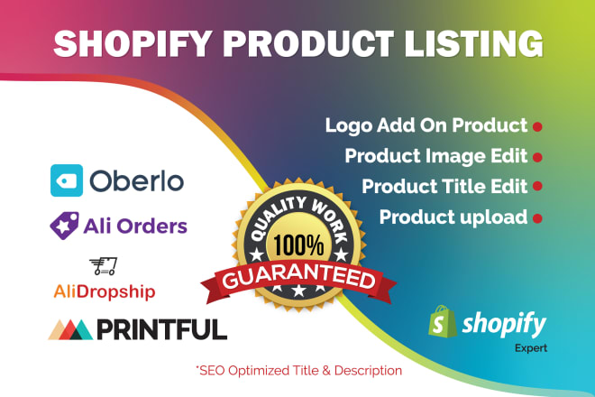 I will do product upload or listing and manage your shopify store