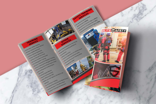 I will do professional tri fold brochure or elegent trifold brochure