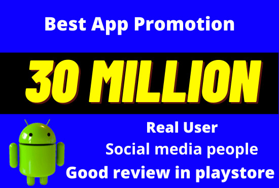 I will do promote your app for real app marketing